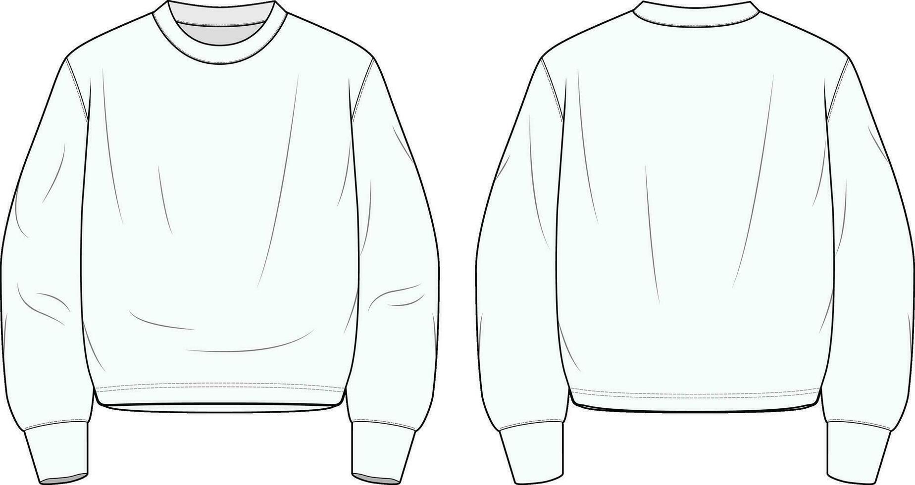 básico nuca suéter vetor Projeto modelo ilustração
