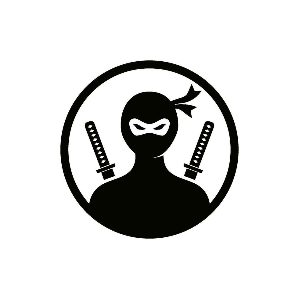 Adolescência ninja vetor logotipo