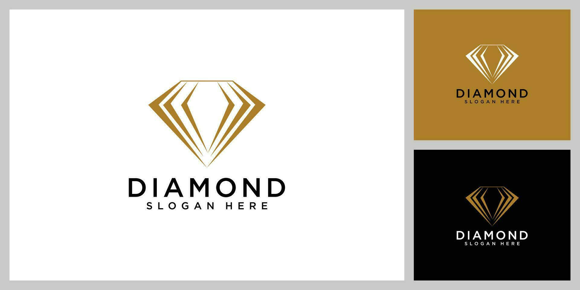 design de vetor de logotipo de diamante linha mono