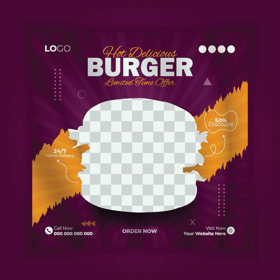 especial super delicioso hamburguer cardápio promo e hoje delicioso hamburguer cardápio vetor