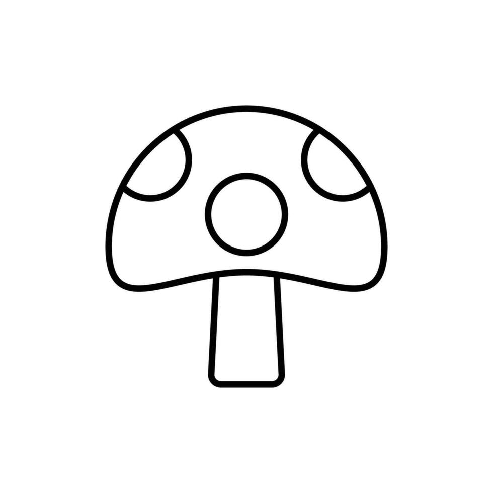 ícone de cogumelo. ícone de contorno vetor