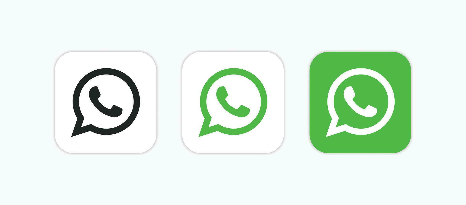 Whatsapp ícone. Whatsapp logotipo vetor em branco fundo.