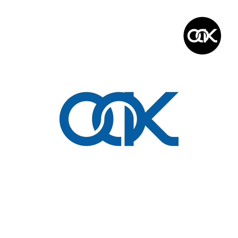 carta ok monograma logotipo Projeto vetor
