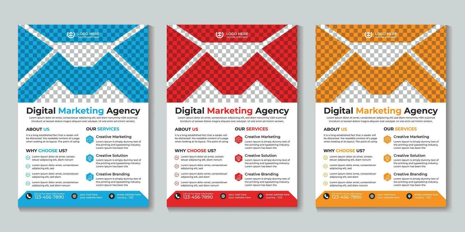 criativo moderno digital marketing agência folheto Projeto modelo livre vetor