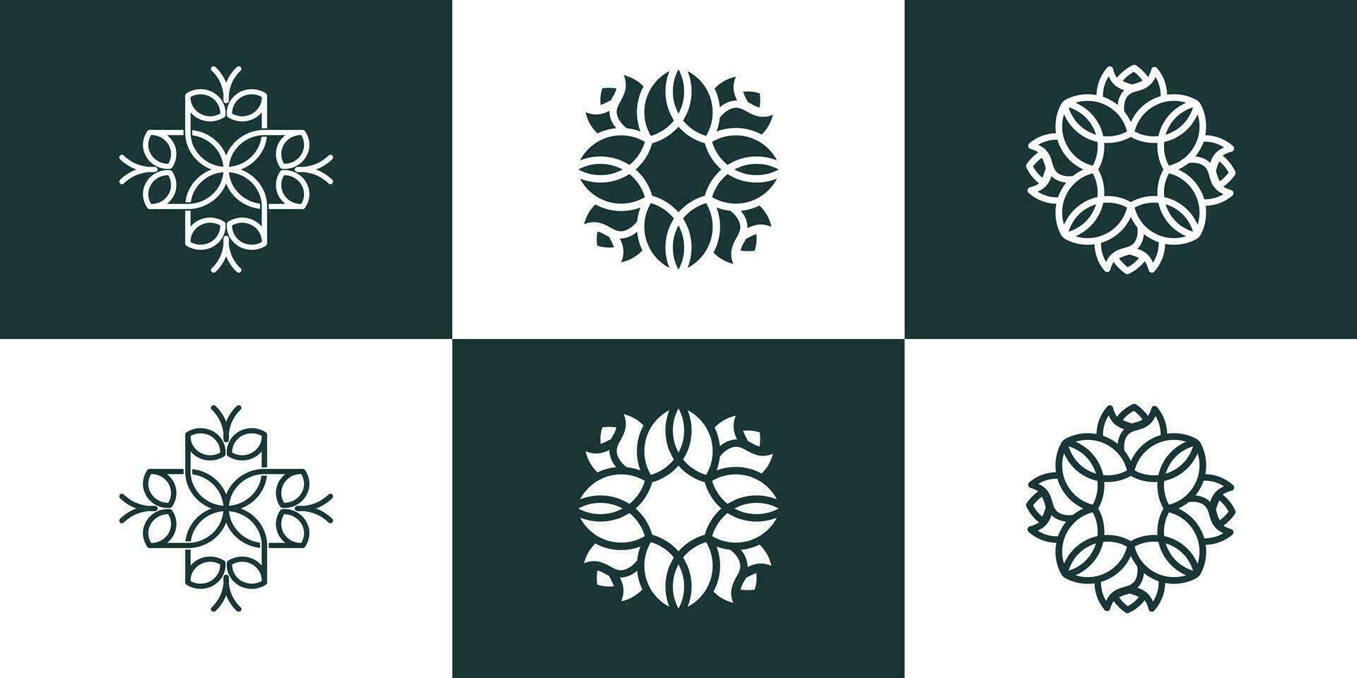 flor logotipo com criativo abstrack Projeto ícone idéia vetor