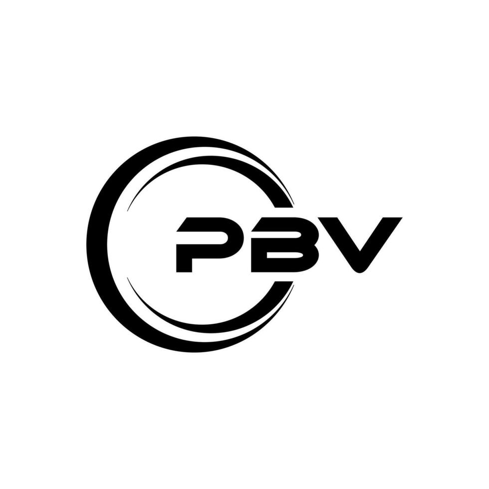 pbv carta logotipo projeto, inspiração para uma único identidade. moderno elegância e criativo Projeto. marca d'água seu sucesso com a impressionante isto logotipo. vetor