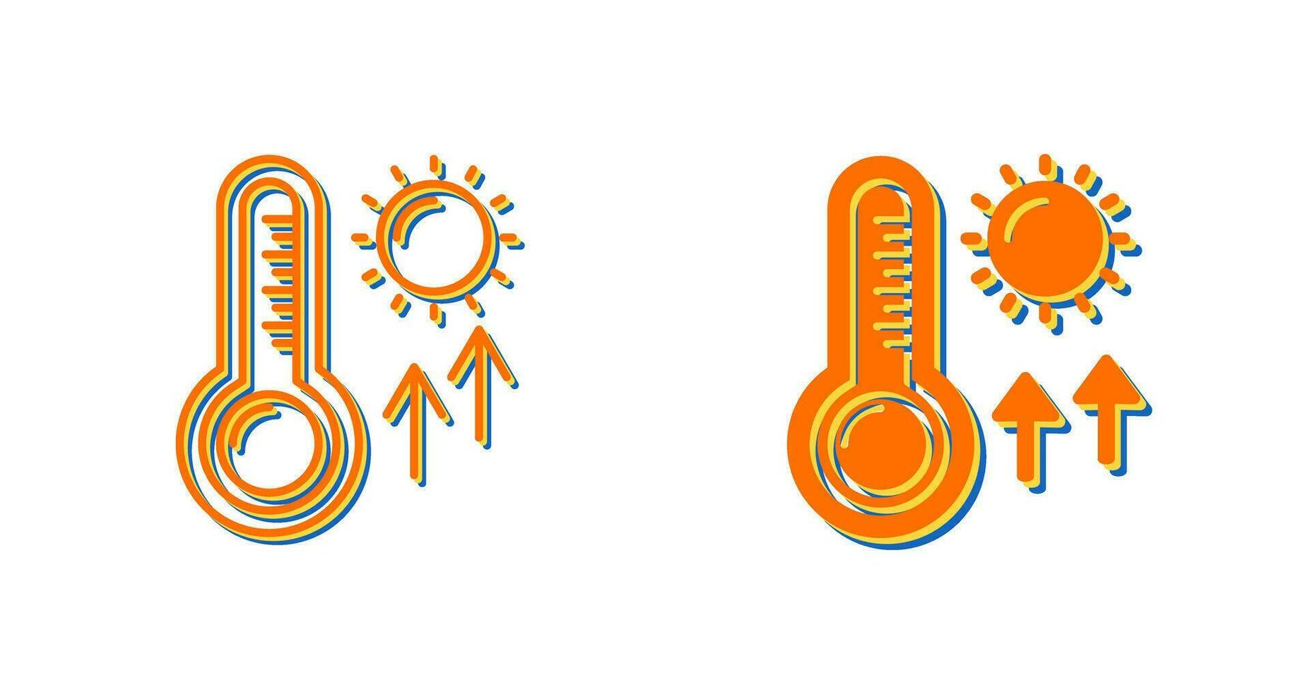 ícone de vetor de altas temperaturas