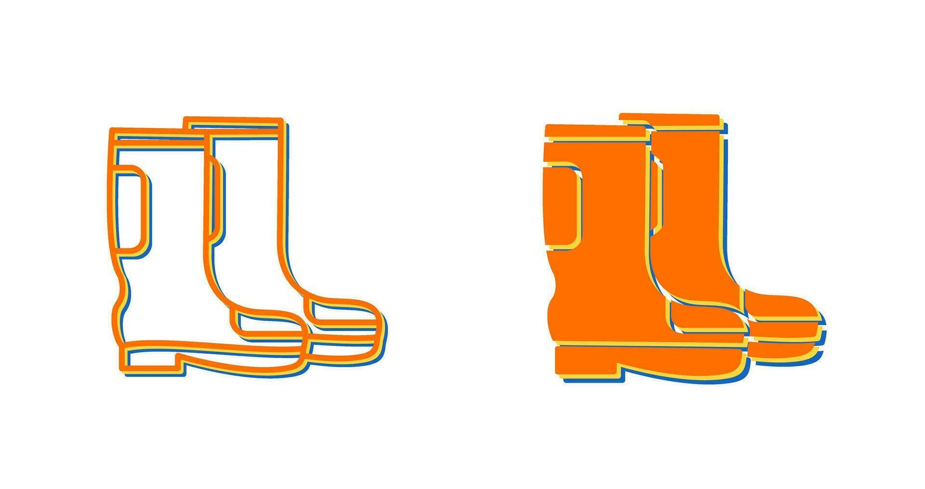 ícone de vetor de botas de chuva