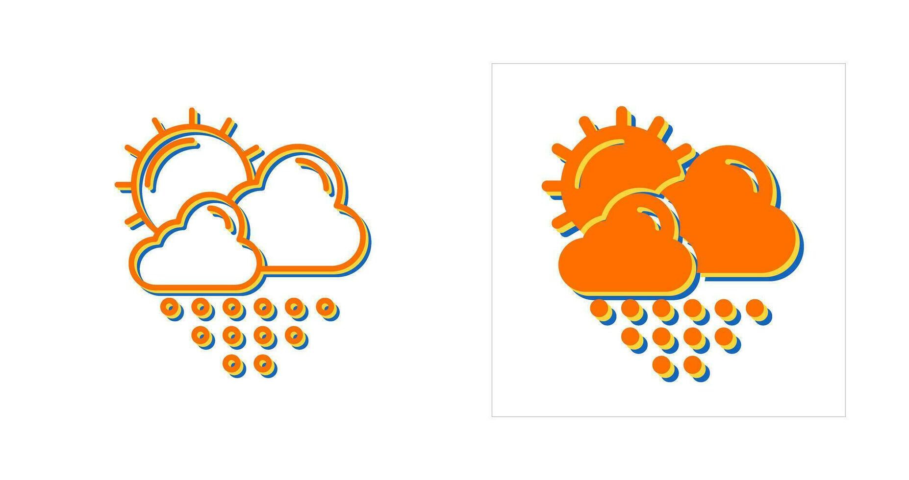 ícone de vetor de previsões meteorológicas