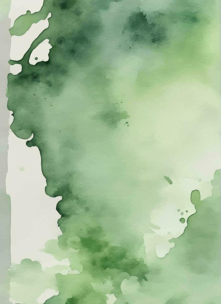 fundo verde aquarela vetor