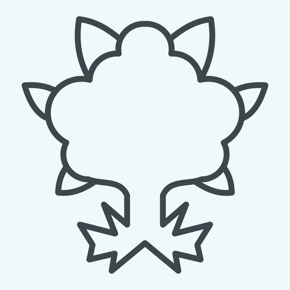 ícone flor. relacionado para cannabis símbolo. linha estilo. simples Projeto editável. simples ilustração vetor