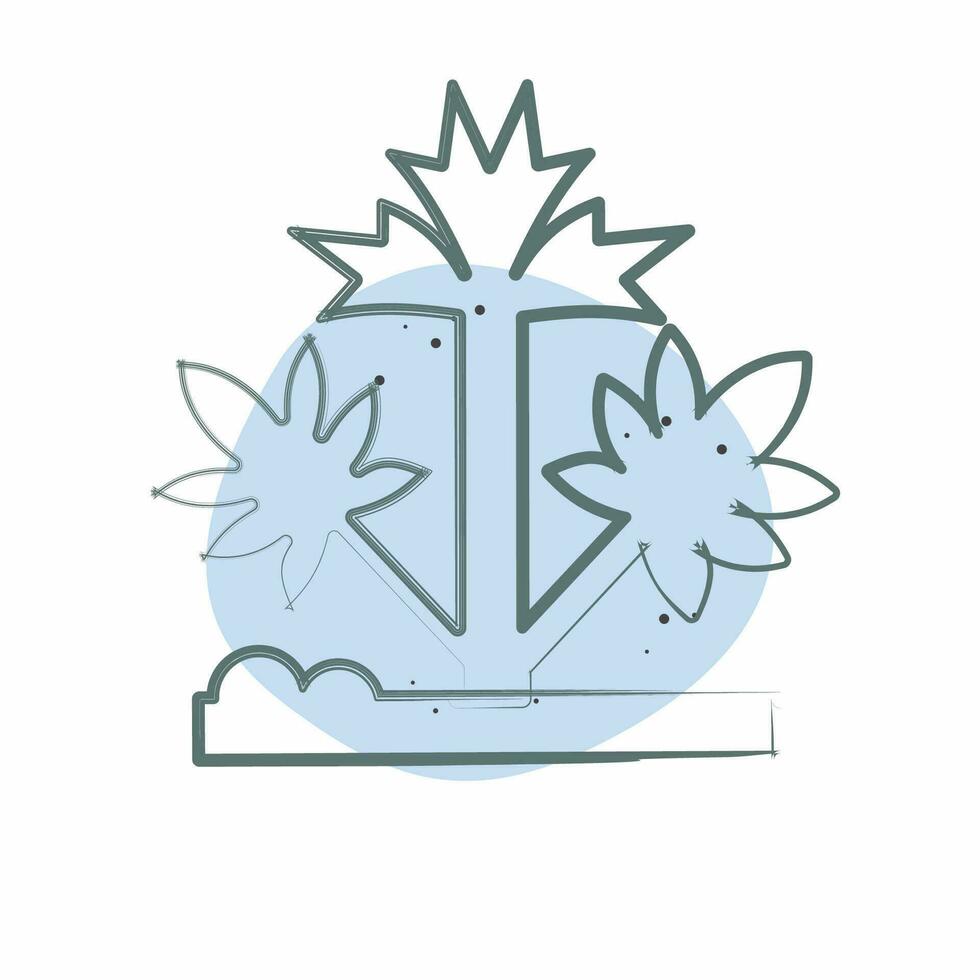 ícone cânhamo. relacionado para cannabis símbolo. cor local estilo. simples Projeto editável. simples ilustração vetor