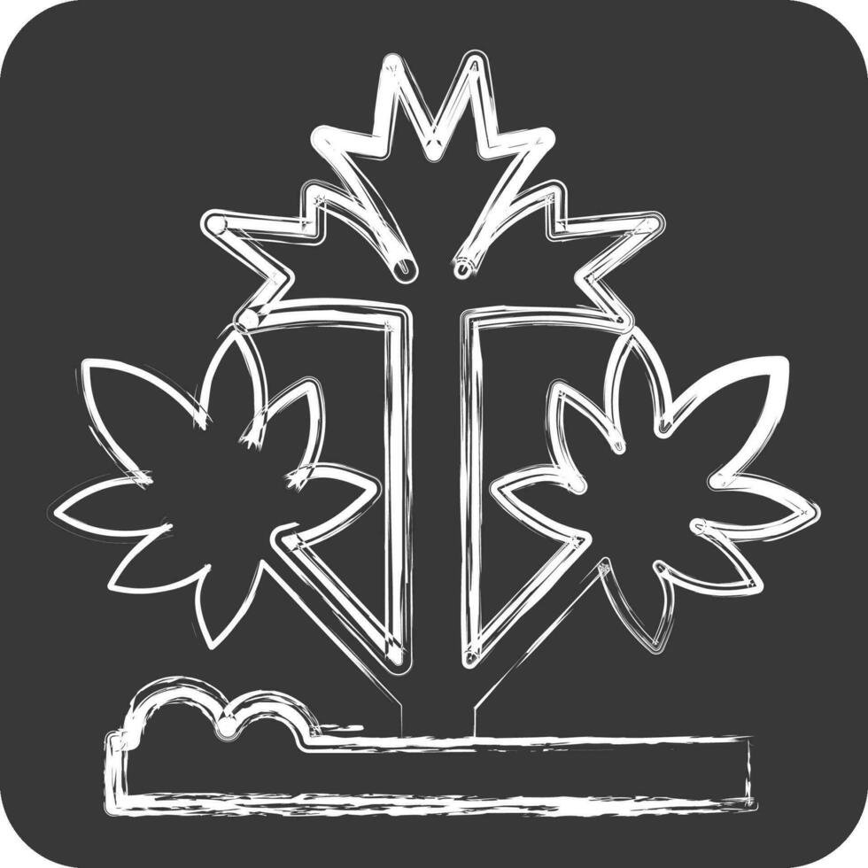 ícone cânhamo. relacionado para cannabis símbolo. giz estilo. simples Projeto editável. simples ilustração vetor