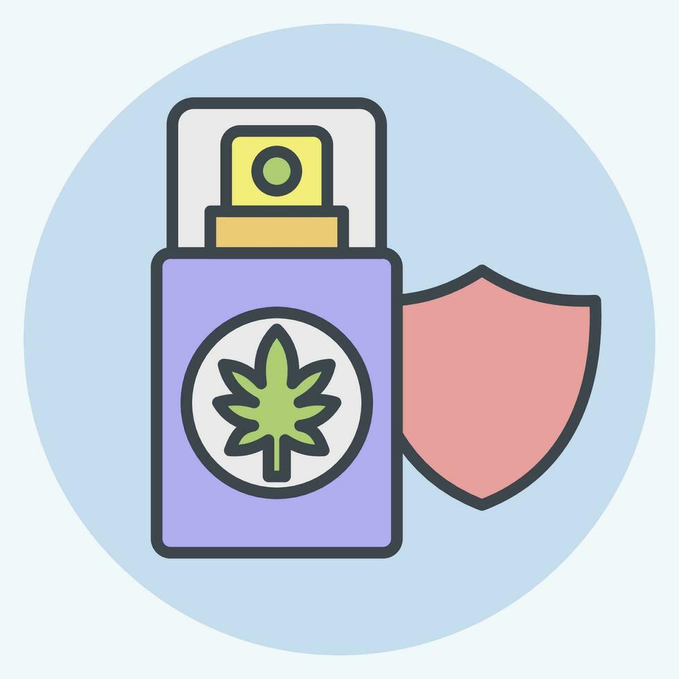 ícone qualidade produtos. relacionado para cannabis símbolo. cor companheiro estilo. simples Projeto editável. simples ilustração vetor
