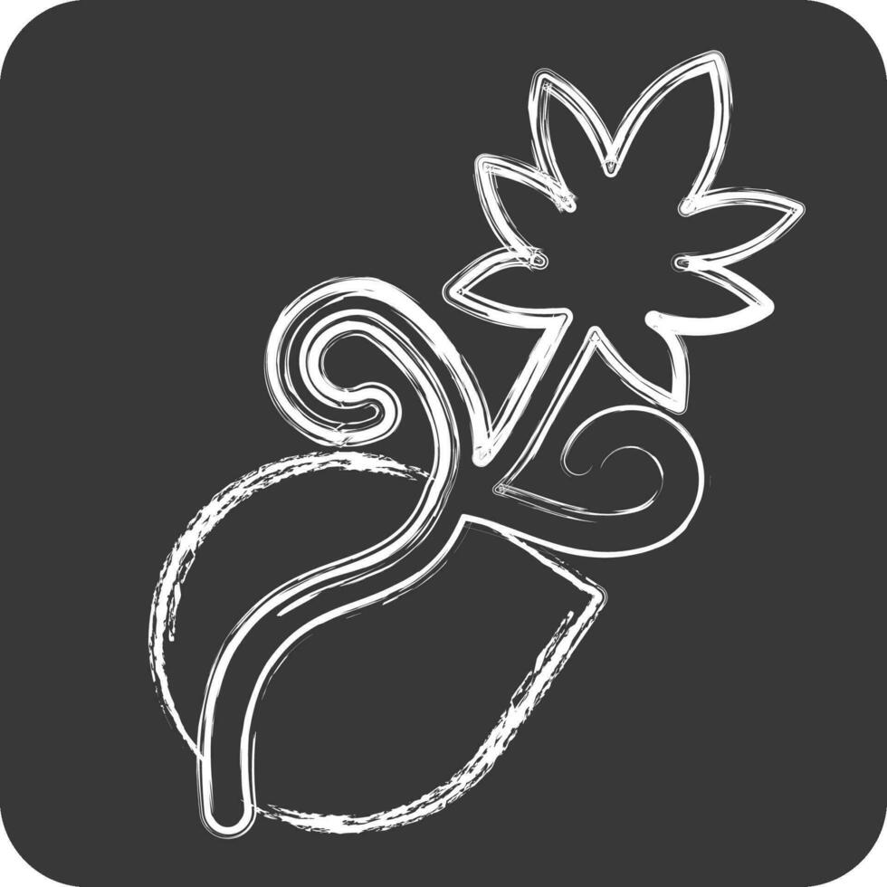 ícone cannabis sementes. relacionado para cannabis símbolo. giz estilo. simples Projeto editável. simples ilustração vetor