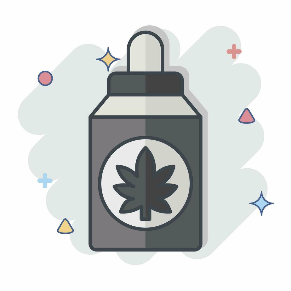 ícone canabidiol . relacionado para cannabis símbolo. quadrinho estilo. simples Projeto editável. simples ilustração vetor