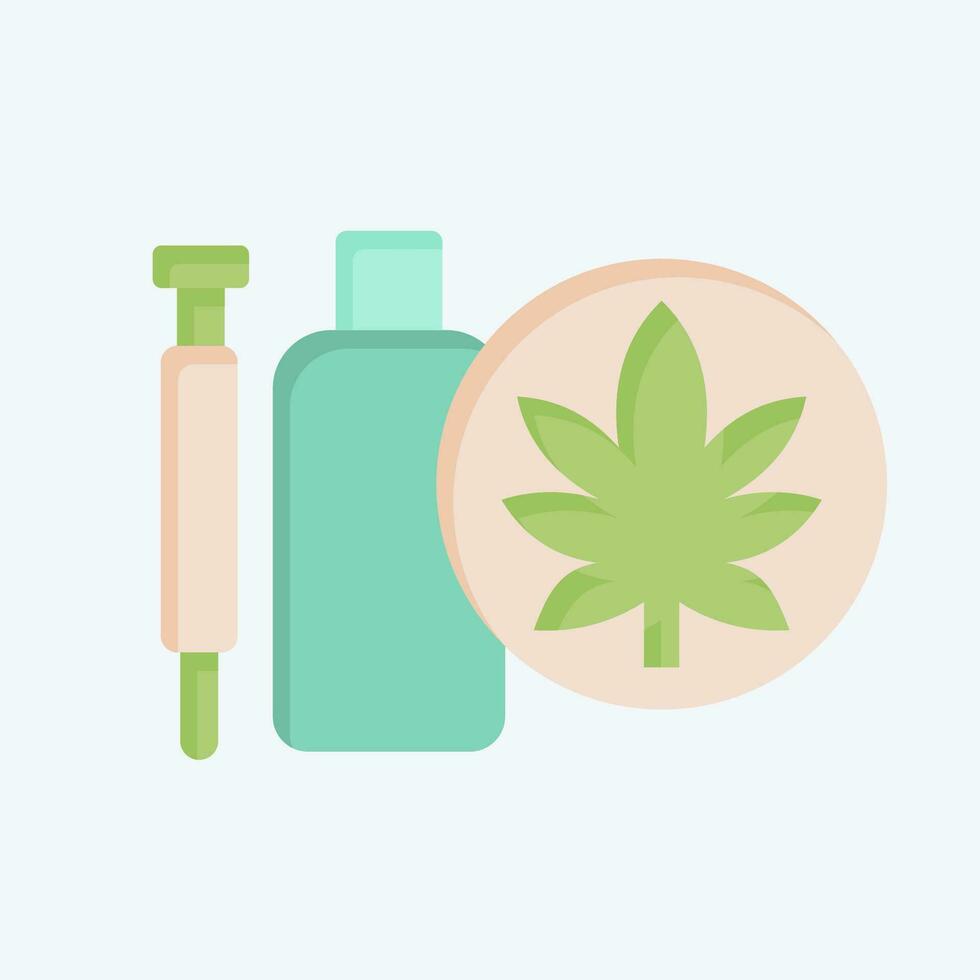 ícone canabinóide drogas. relacionado para cannabis símbolo. plano estilo. simples Projeto editável. simples ilustração vetor