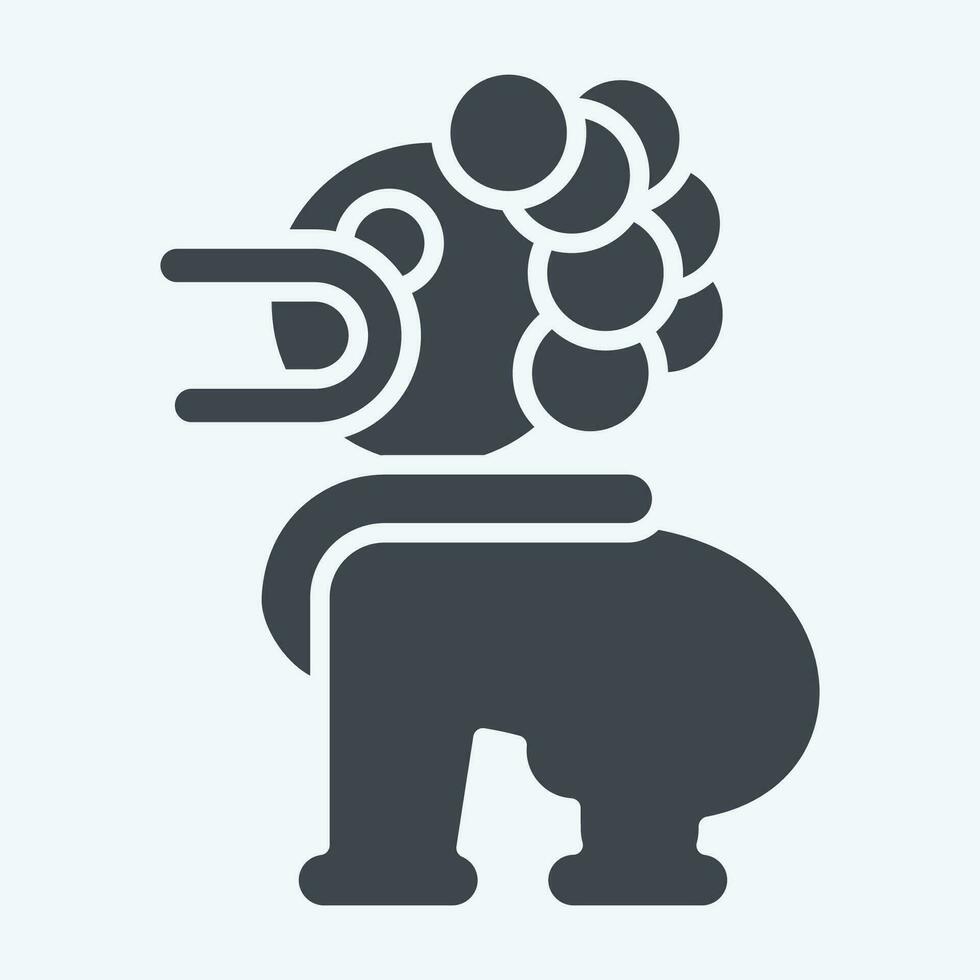 ícone leão estátuas. relacionado para Camboja símbolo. glifo estilo. simples Projeto editável. simples ilustração vetor