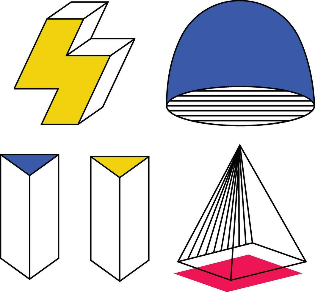 geométrico Memphis elementos. anos 90 retro Projeto estilo. vetor ilustração.