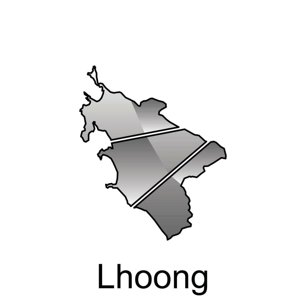 mapa do lhoong cidade logotipo Projeto conceito ilustração idéia estilo plano vetor Projeto modelo. isolado em branco fundo