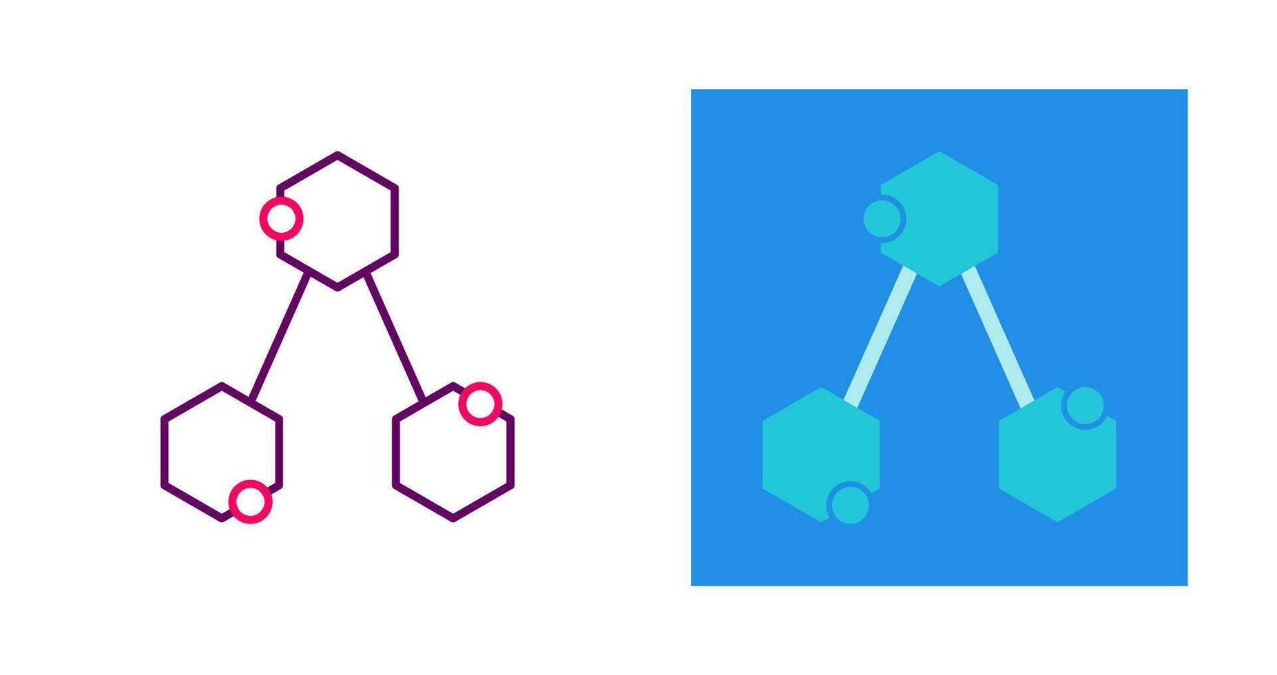 ícone de vetor de estrutura química