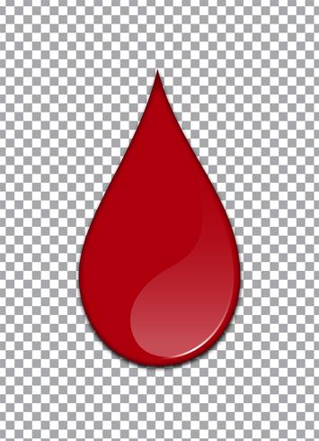 Xarope de sangue ou morango ou ketchup em fundo transparente. Ilustração vetorial vetor