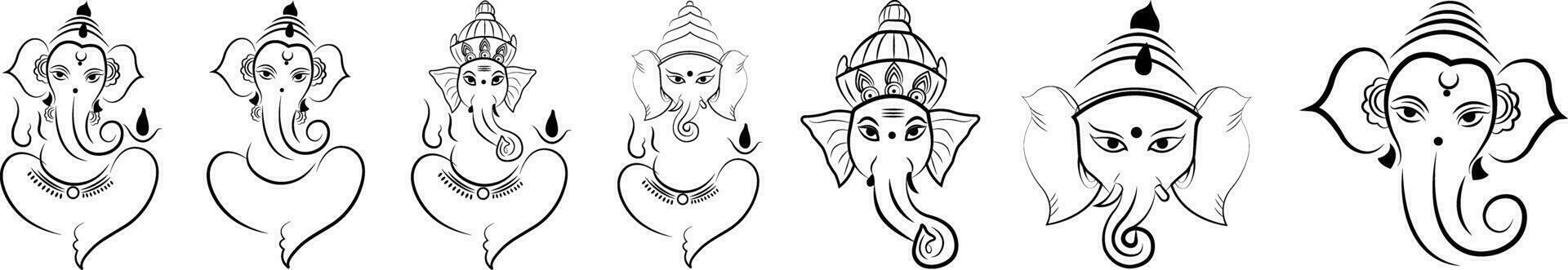 ganpati ilustração para ganesh chaturthi festival vetor