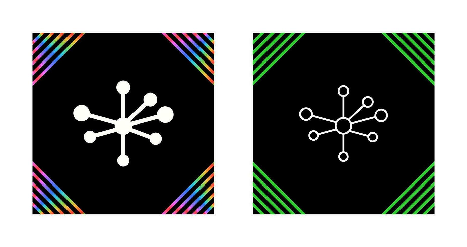 ícone de vetor de estrutura molecular