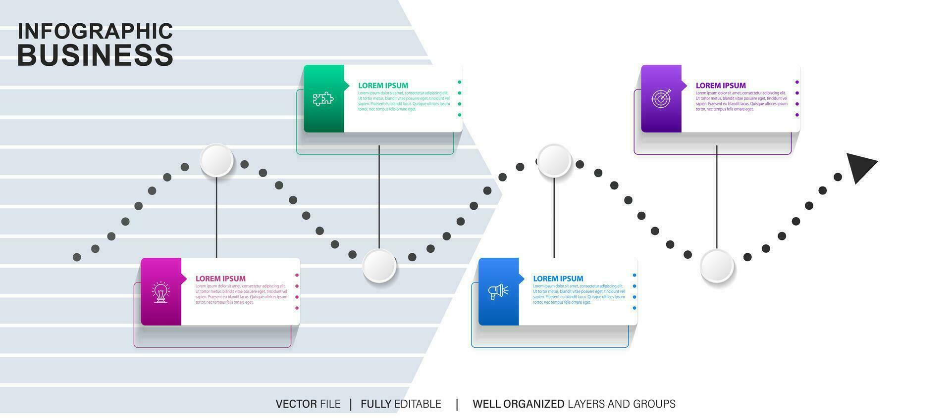 roteiro de negócios linha do tempo infográfico cidade projetada para abstrato modelo marco elemento diagrama moderno processo tecnologia digital marketing dados apresentação gráfico ilustração vetorial vetor