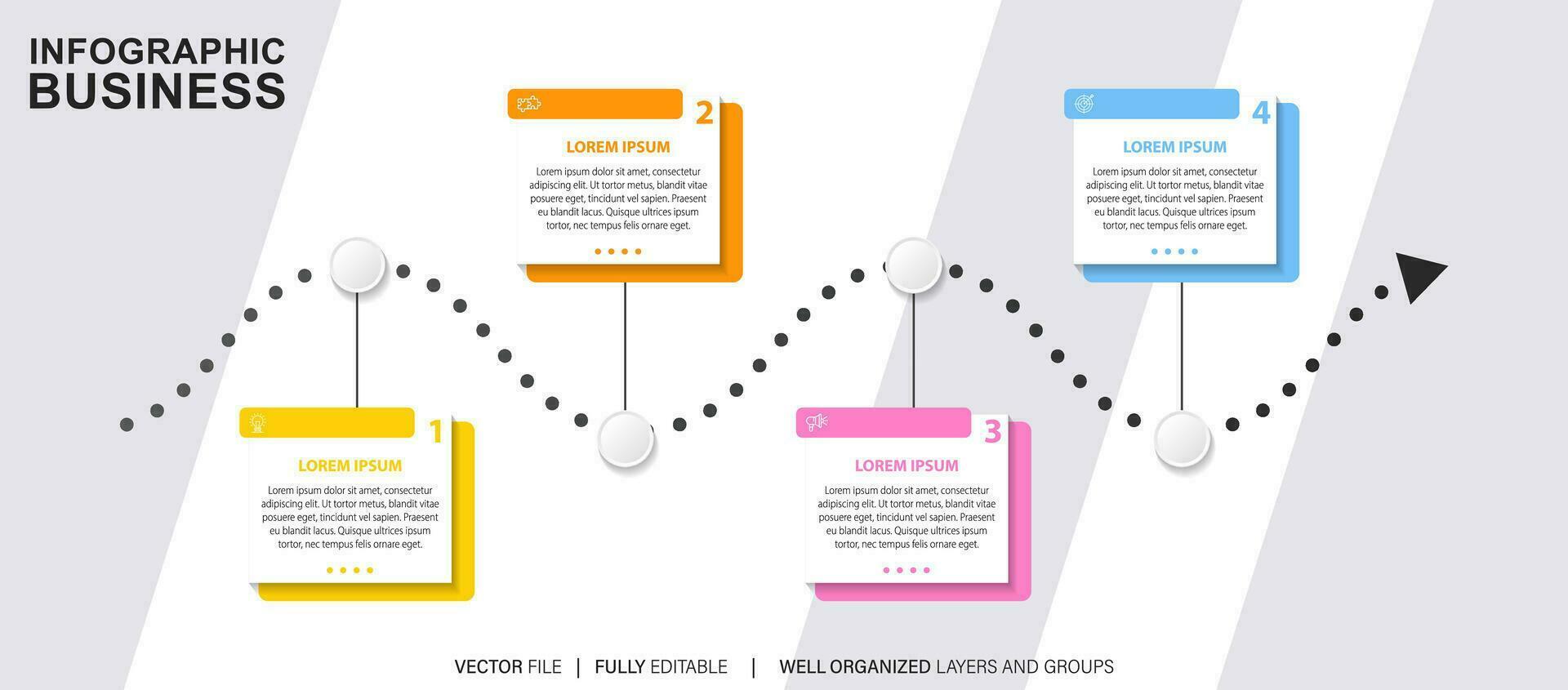 vetor abstrato elemento Linha do tempo infográficos.