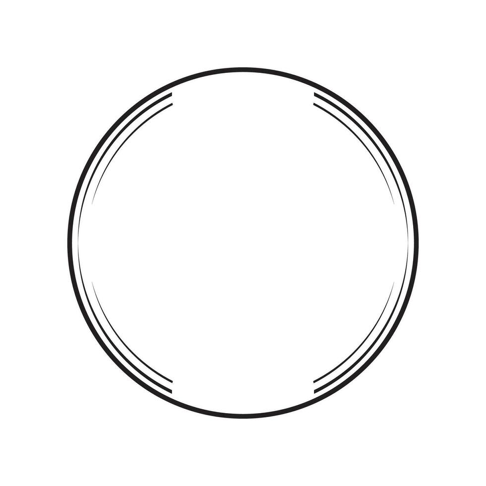 círculo quadro, Armação com linha estilo ilustração vetor