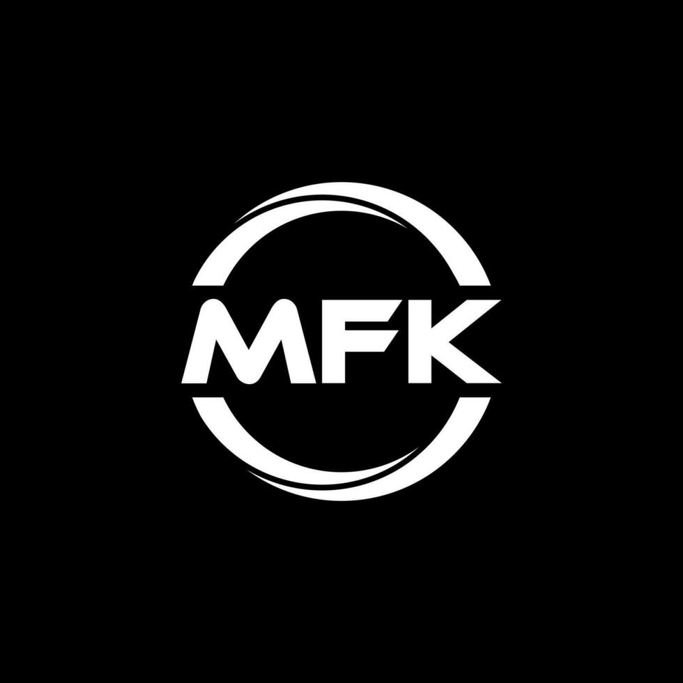 mfk carta logotipo projeto, inspiração para uma único identidade. moderno elegância e criativo Projeto. marca d'água seu sucesso com a impressionante isto logotipo. vetor