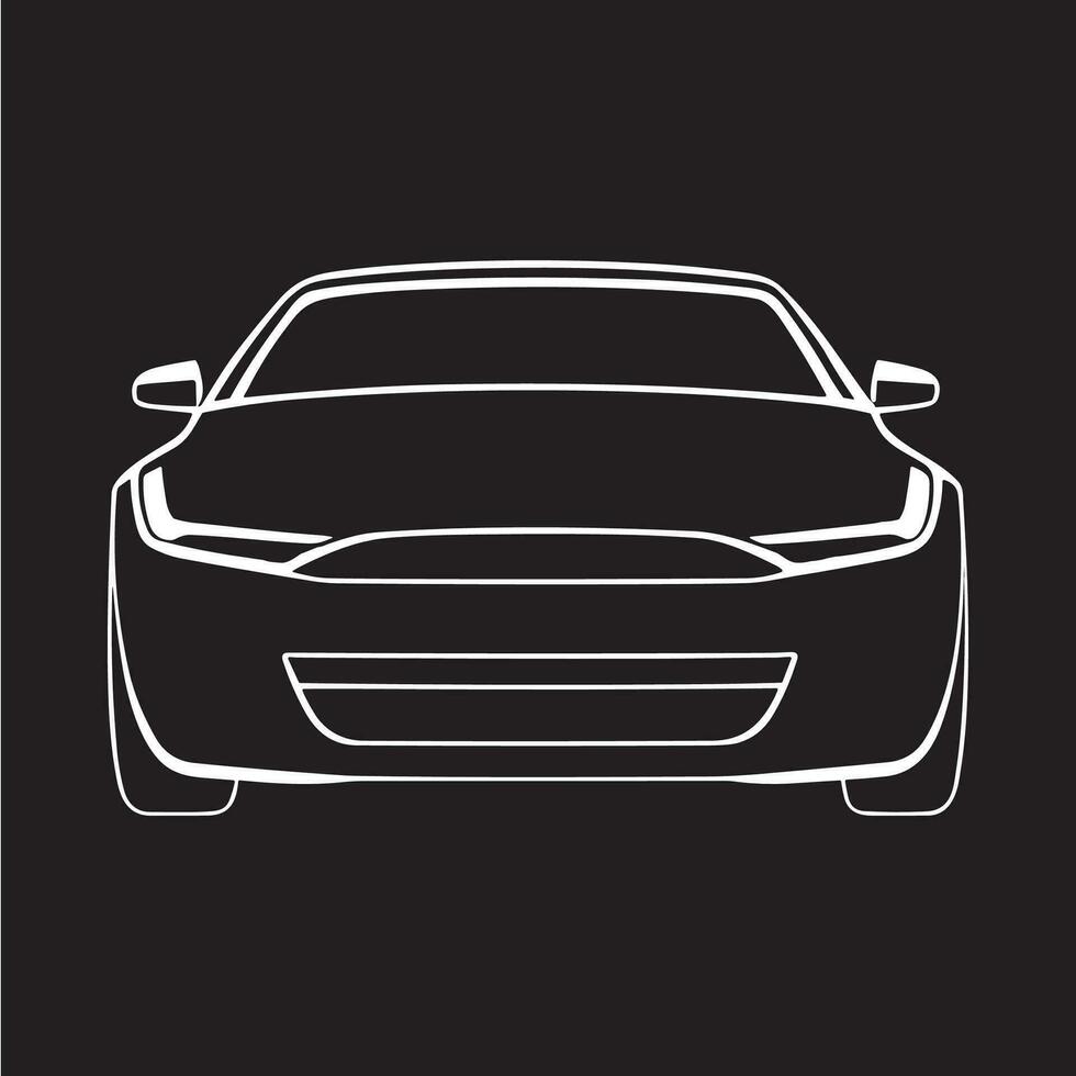 carro vetor ícone isolado frente Visão logotipo
