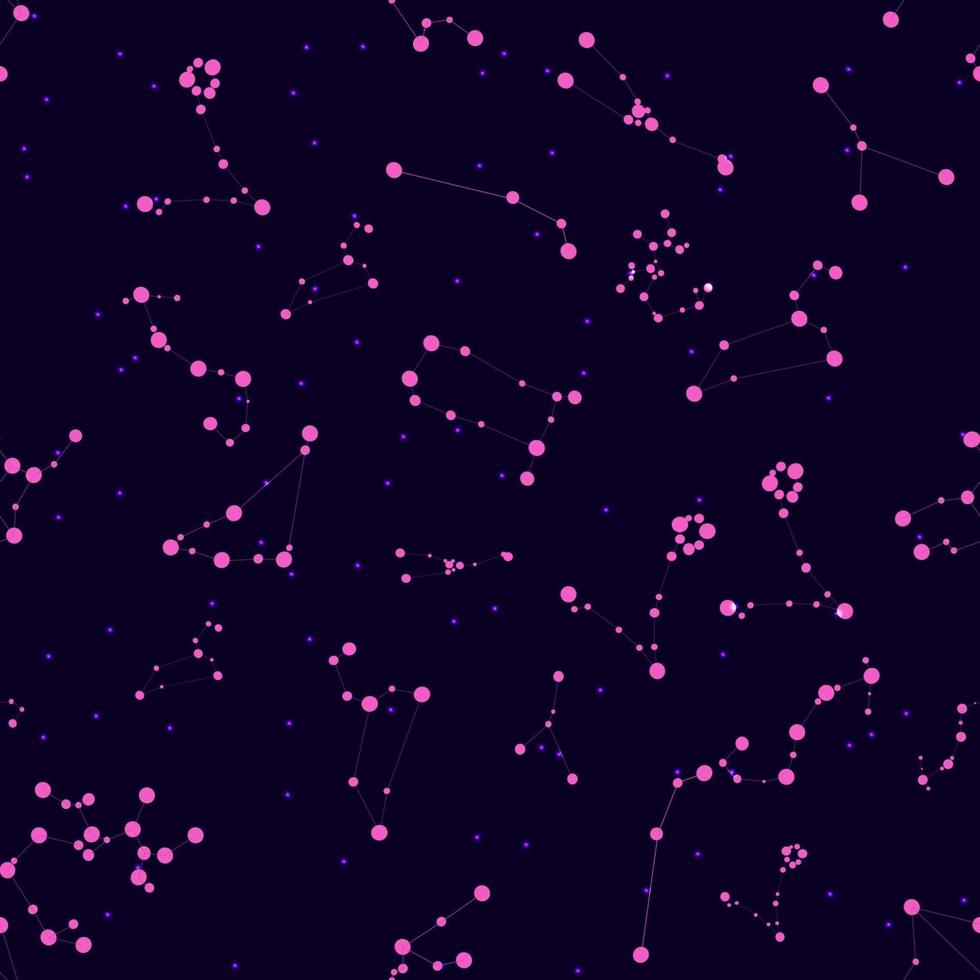 padrão sem emenda. signo do zodíaco das belas estrelas brilhantes em c vetor