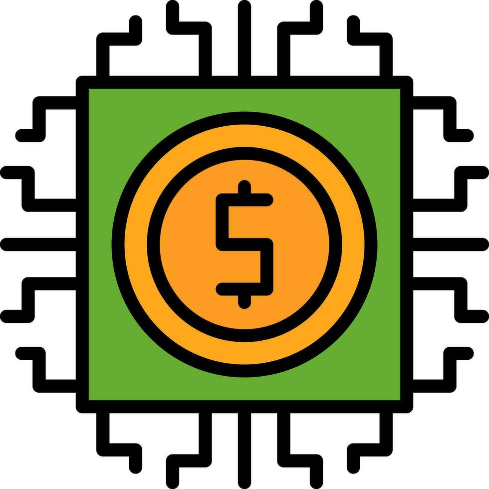 digital moeda vetor ícone Projeto