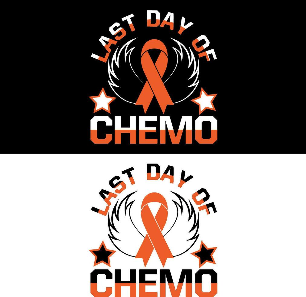 último dia do quimioterapia. leucemia camiseta Projeto. vetor