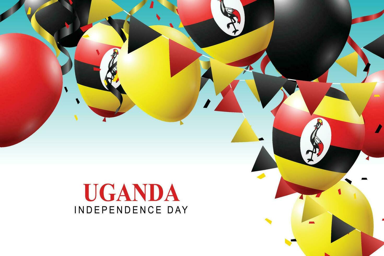 Uganda independência dia fundo. vetor