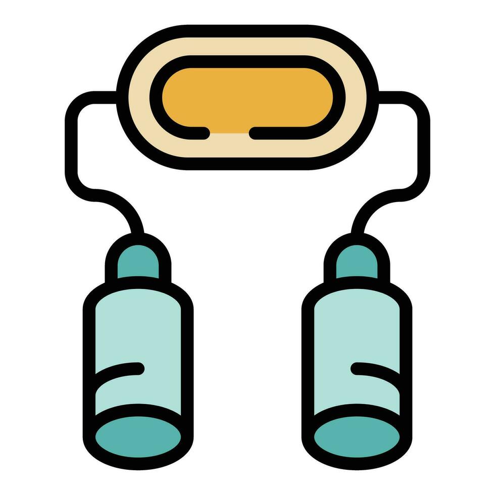 criança saltar corda ícone vetor plano
