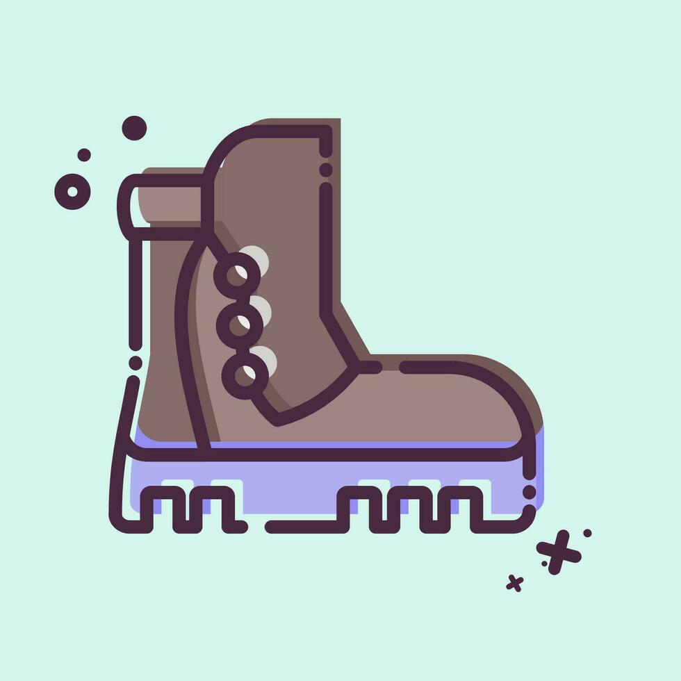 ícone botas. relacionado para acampamento símbolo. mbe estilo. simples Projeto editável. simples ilustração vetor