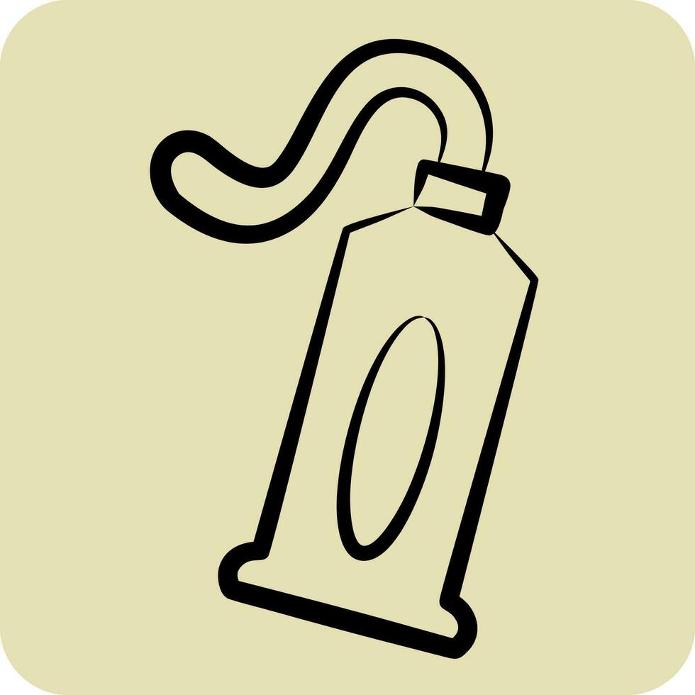 ícone pasta de dentes. relacionado para banheiro símbolo. mão desenhado estilo. simples Projeto editável. simples ilustração vetor