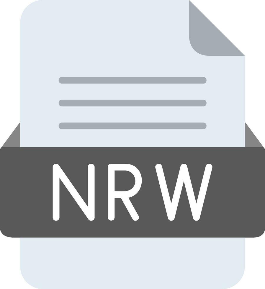 nrw Arquivo formato linha ícone vetor