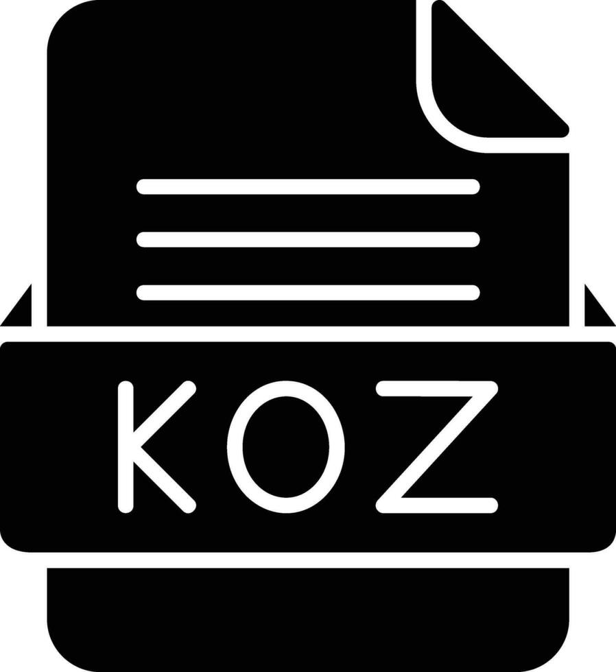 koz Arquivo formato linha ícone vetor