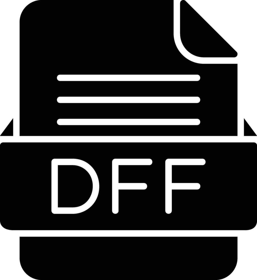 dff Arquivo formato linha ícone vetor