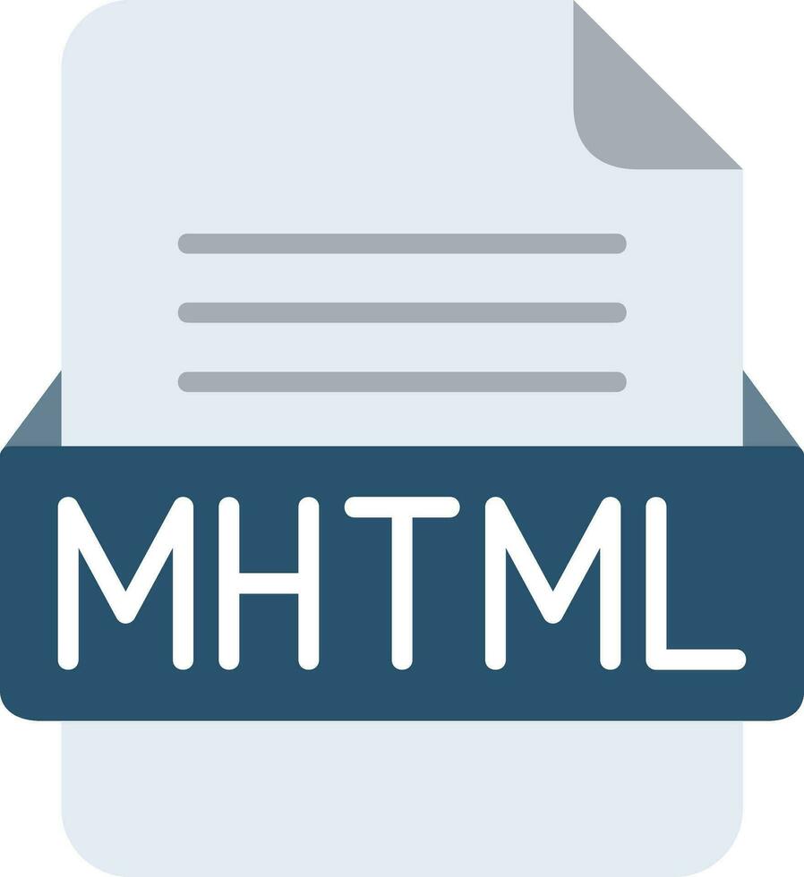 mhtml Arquivo formato linha ícone vetor