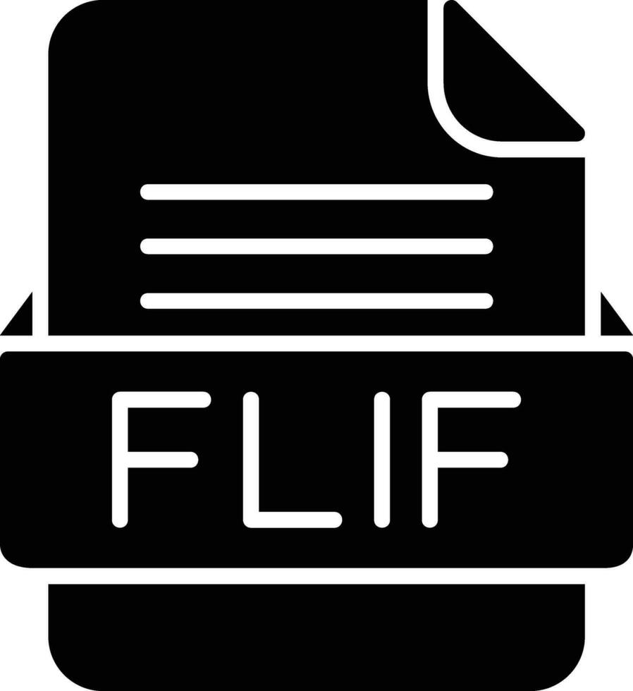 flif Arquivo formato linha ícone vetor