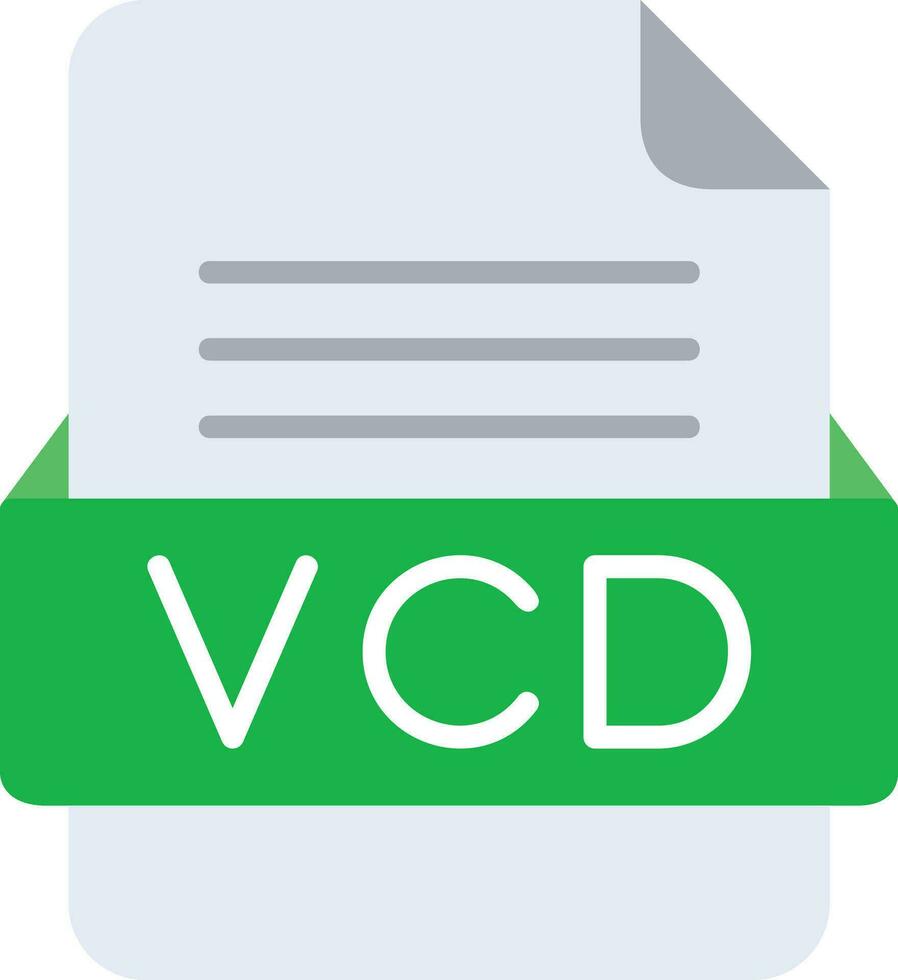 vcd Arquivo formato linha ícone vetor