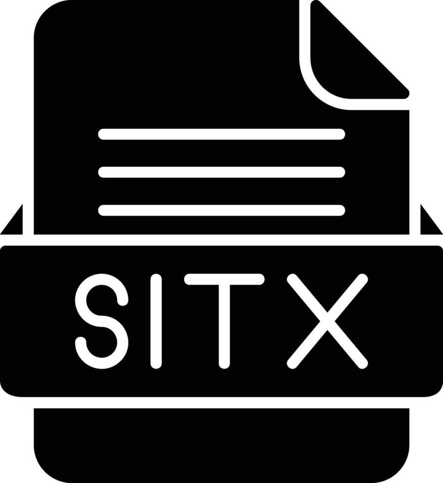 sitx Arquivo formato linha ícone vetor