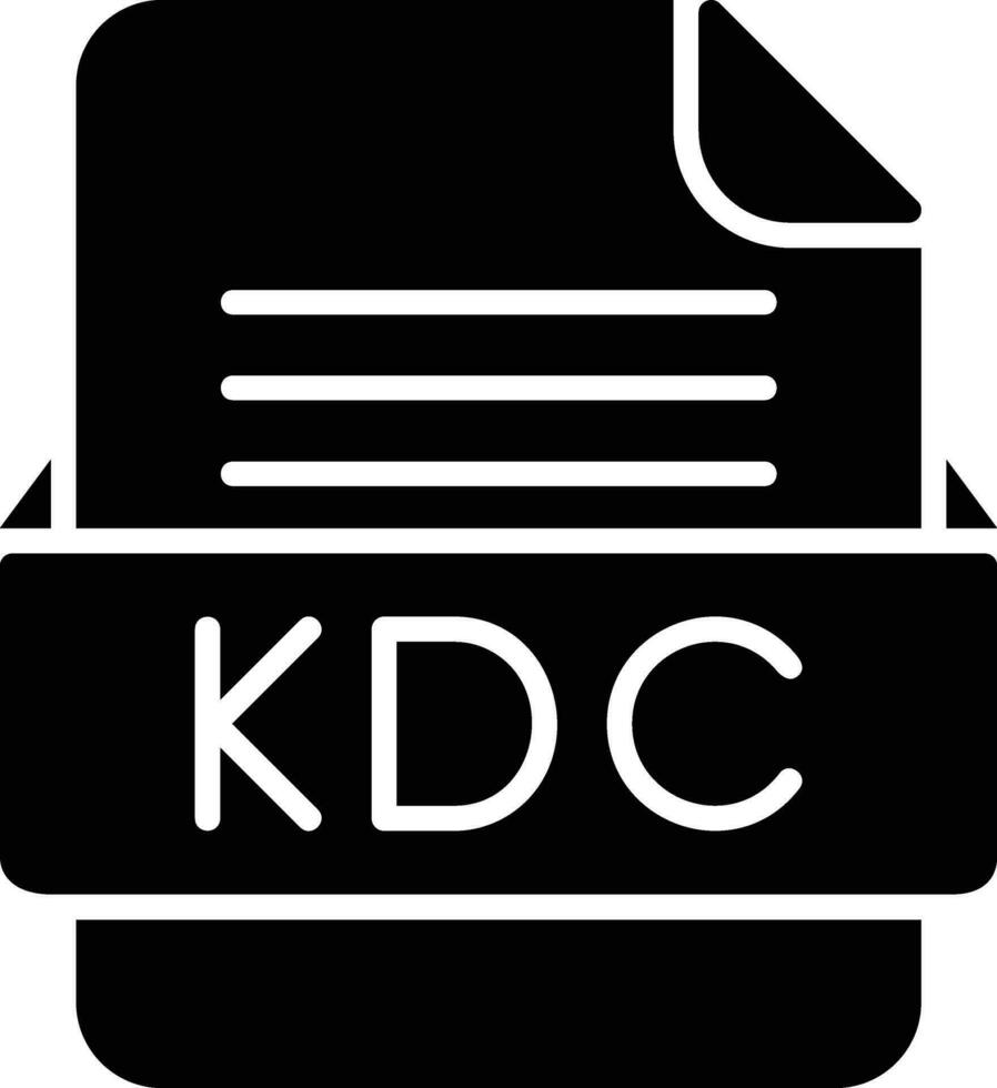kdc Arquivo formato linha ícone vetor