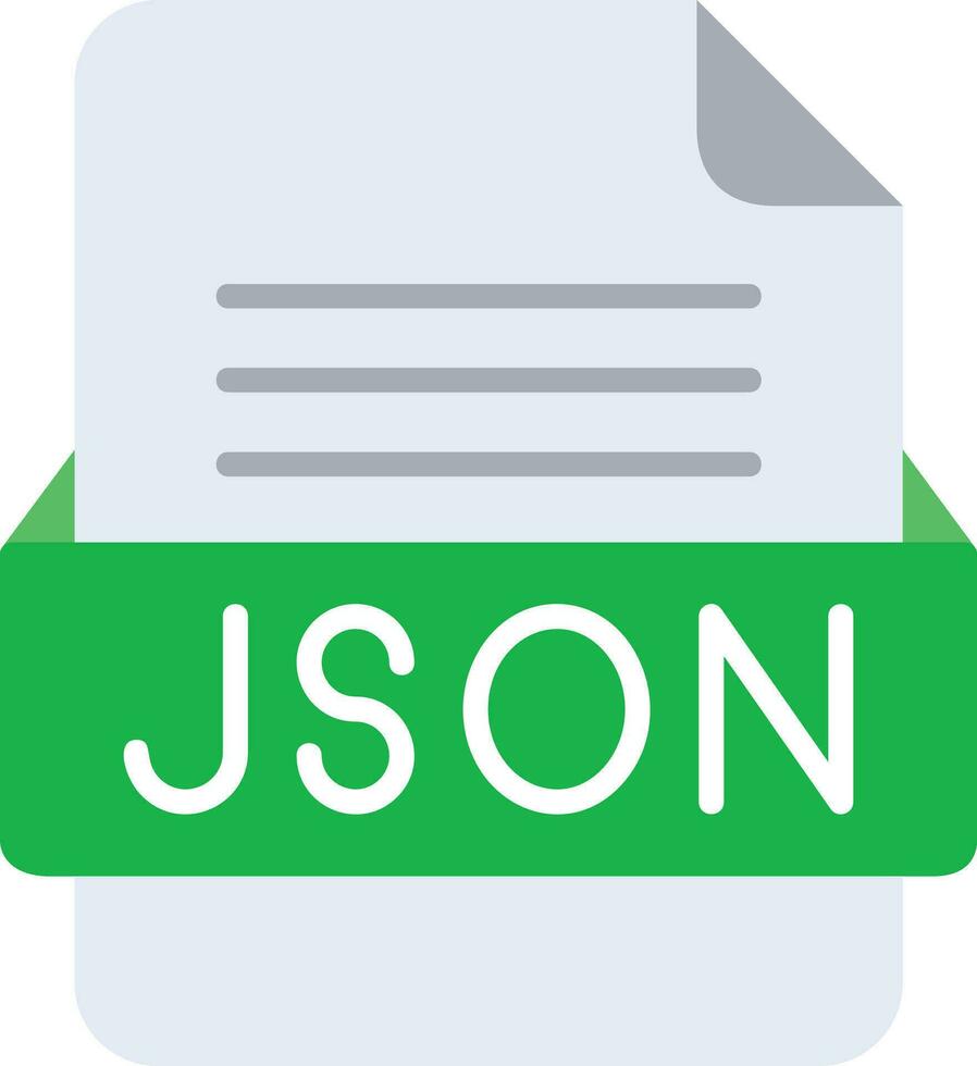 json Arquivo formato linha ícone vetor