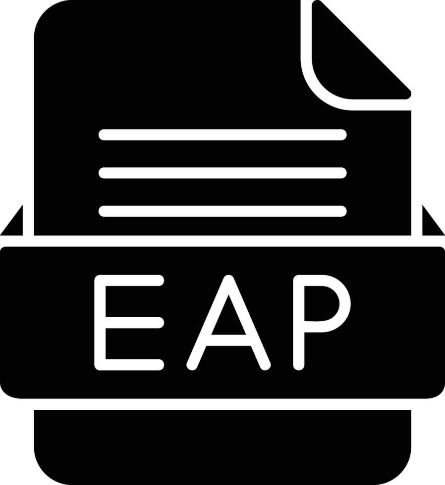 eap Arquivo formato linha ícone vetor